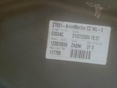 SKODA Octavia (1Z) 2004-2013 Jobb hátsó ablakemelő szerkezet mechanikus