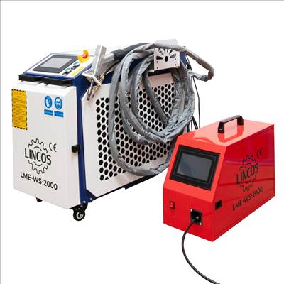 Lincos 2000W-os kézi lézerhegesztő gép vízhűtéssel, automatikus huzaladagolóval, 4in1 funkcióval - LME-WS-2000