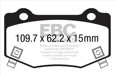 EBC BRAKES DP43023R - fékbetétkészlet, tárcsafék CADILLAC CHEVROLET