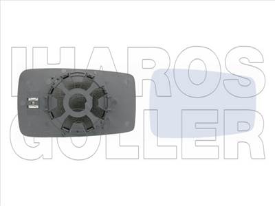 Audi 80 1991.09.01-1994.11.30 Tükörlap cserélhető bal sík fűthető kék (0VGF)