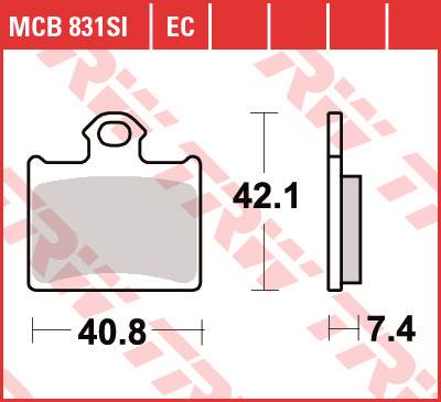 KTM 85 SX TRW Fékbetét készlet MCB831EC