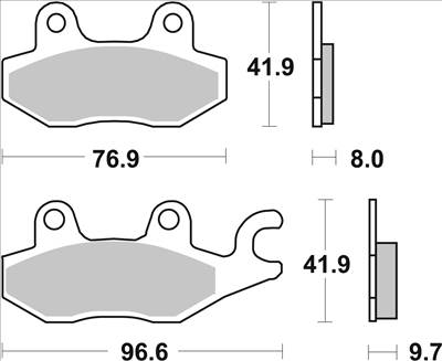 HONDA CBF 250 Brembo Fékbetét készlet 07YA2008