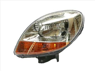 Nissan Kubistar 2003.10.01- Bal fényszóró H4 sárga villogós króm házas DEPO (0LDH)
