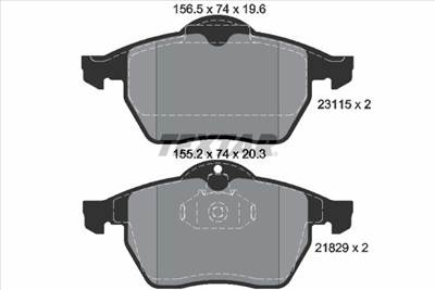 Fékbetét készlet TEXTAR 2311502 for OPEL, SAAB, VAUXHALL, CHEVROLET