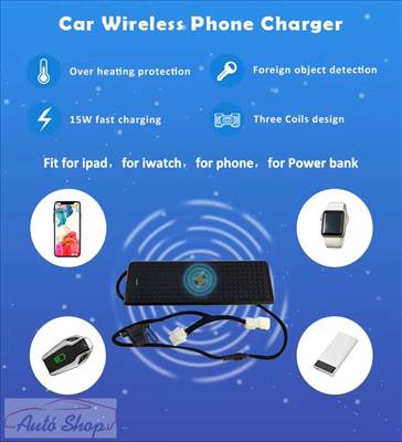Vezeték nélküli telefon töltő BMW F30 F31 F32 F33 F34 F35 F36 M4 F82 3 4 Szériákhoz 15w gyors töltő funkció Belső Töltőlap Telefontartó 