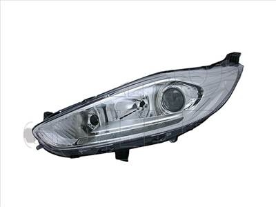 Ford Fiesta 2013.02.01-2017.05.01 Bal fényszóró H7/H1/LED króm, első, napfénytető motorral TYC (0WMR)