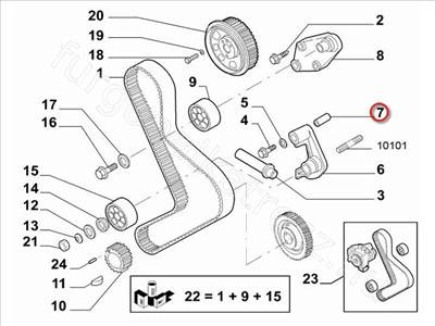 Feszítő konzol persely - JUMPER, ALFETTA, DUCATO, BOXER - 500326919, 083088 -  - FIAT/IVECO eredeti Eredeti új 500326919