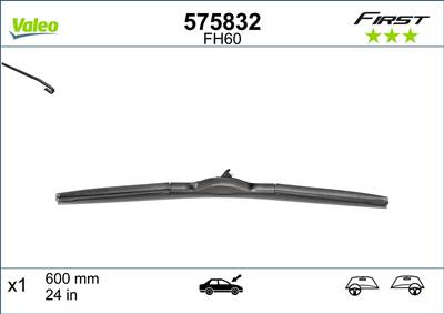 suzuki vitara/grand 2015-2018 - ablaktörlő lapát 1db (vfh60) vez.o. first hybrid