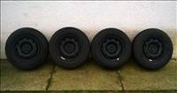 Eladó 4db 14es 5x100as Octavia,Golf IV,Bora,Leon A3 lemezfelni 175/80R14 új Semperit téli gumival 