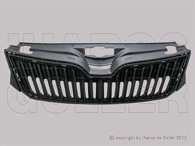 Skoda Rapid 2012.10.01- Hűtődíszrács króm keret nélkül (19ZI)