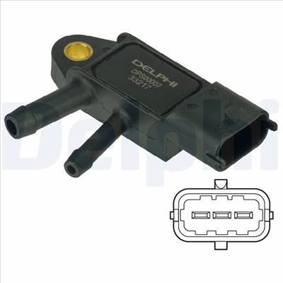 DELPHI DPS00007 - Érzékelő, kipufogógáz-nyomás AC ALFA ROMEO CHRYSLER CITROËN FIAT IVECO JEEP LANCIA