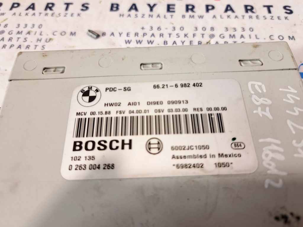 BMW E90 E91 E87 X1 PDC tolatóradar vezérlõ doboz modul controller egység 3. kép