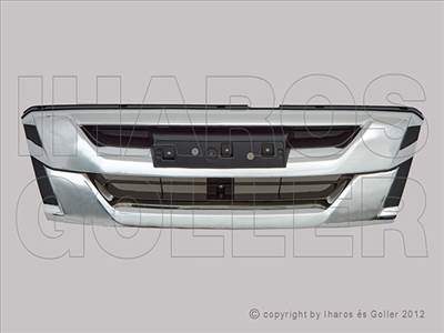 Isuzu D-Max (RT50) 2017 05.01-2020.10.01 Hűtődíszrács króm, feketére festett (1EBP)