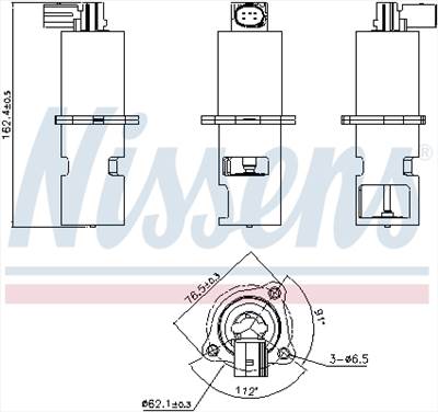 NISSENS 98154 - AGR-szelep DACIA MITSUBISHI NISSAN OPEL RENAULT VAUXHALL VOLVO
