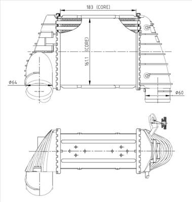 NRF 309040 - töltőlevegő-hűtő AUDI SEAT