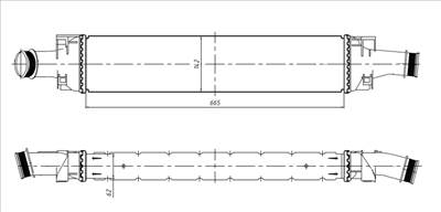 NRF 309046 - töltőlevegő-hűtő AUDI