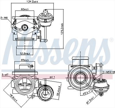 NISSENS 98182 - AGR-szelep AUDI SEAT SKODA VW