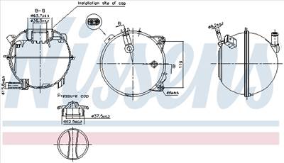 NISSENS 996120 - hűtőfolyadék kiegyenlítőtartály AUDI SEAT SKODA VW