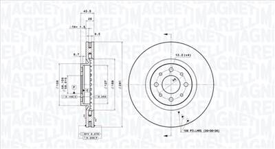 MAGNETI MARELLI 360406010400 - féktárcsa ALFA ROMEO FIAT LANCIA
