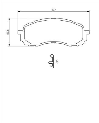 Fékbetét készlet BOSCH 0 986 494 373 for SUBARU