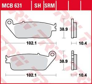 HONDA ST 1100 Pan European Hátsó fékbetét TRW utcai MCB631
