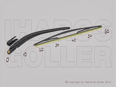 Opel Zafira 1998.09.01-2005.08.31 Hátsó ablaktörlő kar lapáttal 405 mm (12A3)
