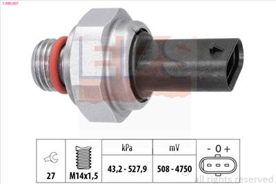 EPS 1.980.007 - Érzékelő, kipufogógáz-nyomás BMW MINI TOYOTA VOLVO