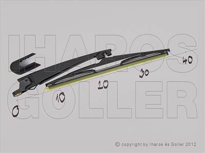 Renault Espace 2015.03.01- Hátsó ablaktörlő kar lapáttal 295 mm (1FMS)