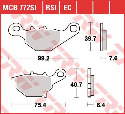 SUZUKI RM 85 TRW Fékbetét készlet MCB772SI