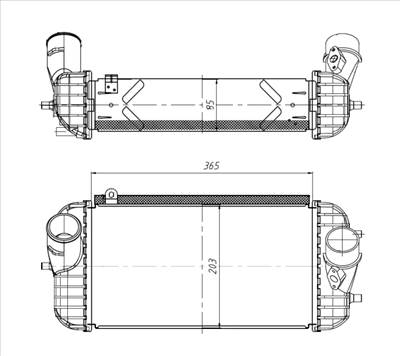 NRF 309066 - töltőlevegő-hűtő HYUNDAI KIA
