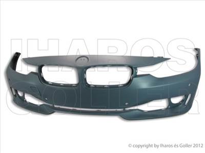 BMW 3 (F30, F31) 2011.10.01-2015.04.01 Első lökhárító alapozott, 4 szenzoros, fényszóró mosó jelölés (18D9)