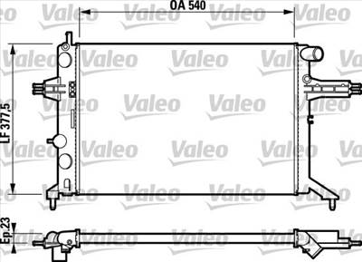 hűtő, motorhűtés VALEO 732795-VAL for OPEL, VAUXHALL, JEEP