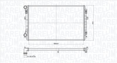 MAGNETI MARELLI 350213173400 - Vízhűtő (Hűtőradiátor) AUDI CUPRA SEAT SKODA VW