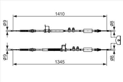BOSCH 1 987 482 560 - Kézifék bowden FORD