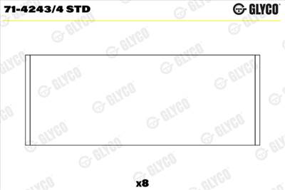 GLYCO 71-4243/4 STD - hajtókar csapágy DACIA MAHINDRA MAHINDRA RENAULT MERCEDES-BENZ NISSAN RENAULT 