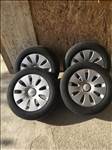  5x112 lyukosztású 16" újszerű Audi gyári  alufelni, rajta 205/60 használt Michelin nyári gumi 