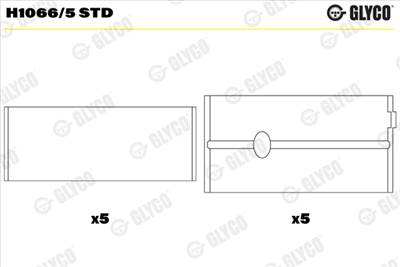 GLYCO H1066/5 STD - főtengelycsapágy CITROËN DS FIAT FORD FORD ASIA / OCEANIA FORD ASIA / OZEANIA FO