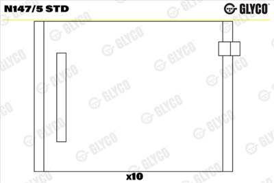 GLYCO N147/5 STD - vezérműtengely csapágy AUDI FORD MITSUBISHI MULTICAR SEAT SKODA VW VW (FAW) VW (S