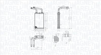 MAGNETI MARELLI 350218483000 - Hőcserélő, belső tér fűtés RENAULT RENAULT TRUCKS VAUXHALL