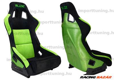 SLIDE KS2 Premium Fekete&zöld -Zöld hátlapú ülés  mnfo259