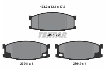 Fékbetét készlet TEXTAR 2350101 for MITSUBISHI