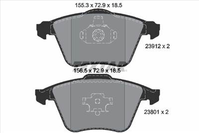 Fékbetét készlet TEXTAR 2391201 for VOLVO, FORD, MAZDA, SAAB