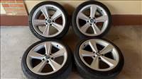  5x120 lyukosztású 19" újszerű alufelni, rajta 255/40 használt Michelin nyári gumi gumi 
