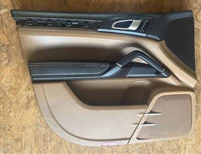 Porsche Cayenne II 92A bal első ajtókárpit Cayen cognac eredeti használt - 7P5867011D