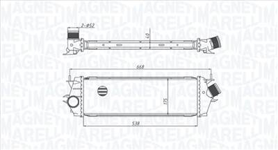 MAGNETI MARELLI 351319205340 - töltőlevegő-hűtő OPEL RENAULT VAUXHALL