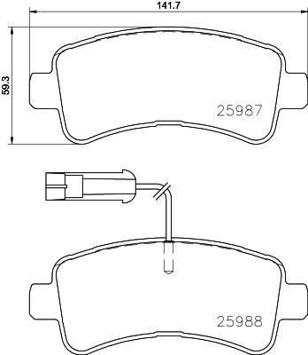 BREMBO P 61 130 - fékbetét CITROËN FIAT OPEL PEUGEOT VAUXHALL