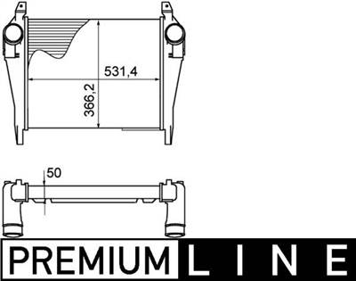 töltőlevegő-hűtő MAHLE CI 268 000P for IVECO, TITAN