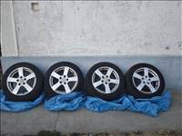  5x114.3 lyukosztású 16" használt Dezent alufelni, rajta 205/55 használt Matador nyári gumi gumi 