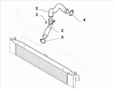 Cooler cső  -  - 1366817080 -  - FIAT eredeti Eredeti új 1366817080
