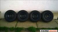 Eladó 4db 15-ös 5x120-as BMW lemezfelni 195/65r15 Hankook téli gumival